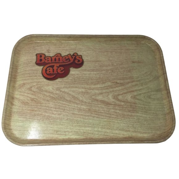 Set of 3 Barney's Cafe Hard Plastic Vintage Food Trays - Picture 2 of 6